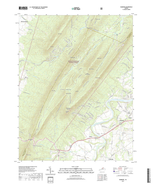 Hamburg Virginia US Topo Map Image