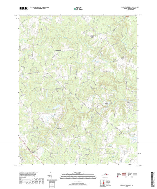 Hanover Academy Virginia US Topo Map Image
