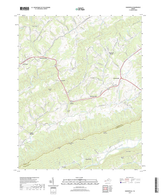 Hansonville Virginia US Topo Map Image