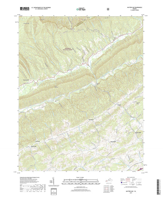 Hayters Gap Virginia US Topo Map Image