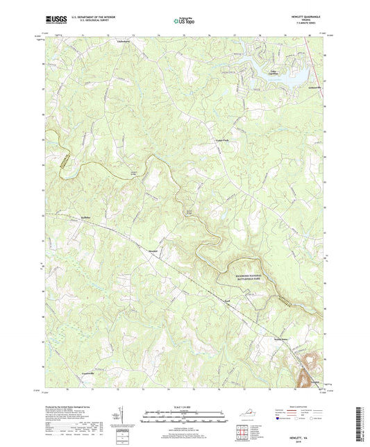 Hewlett Virginia US Topo Map Image