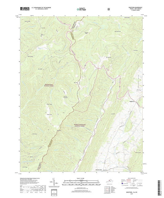 Hightown Virginia US Topo Map Image