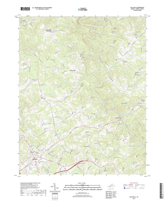 Hillsville Virginia US Topo Map Image