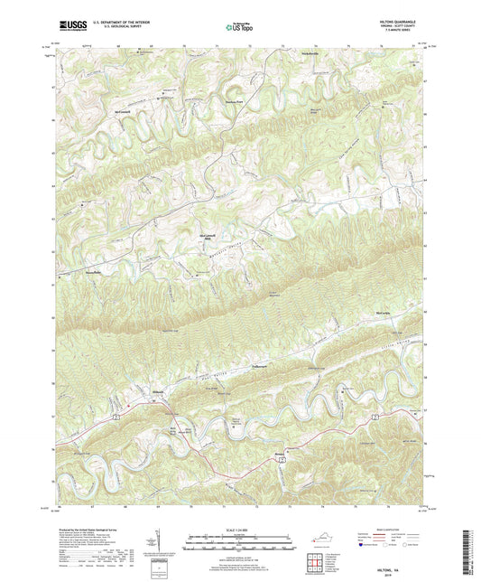 Hiltons Virginia US Topo Map Image