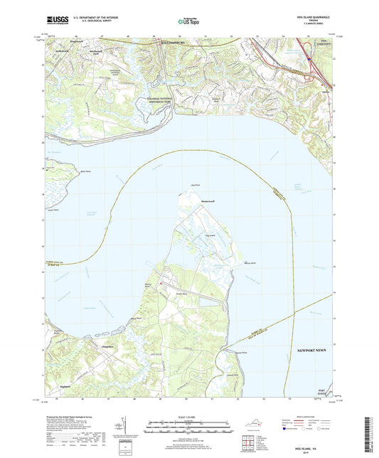 Hog Island Virginia US Topo Map Image