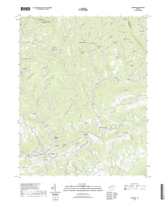 Honaker Virginia US Topo Map Image