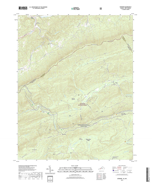 Interior Virginia US Topo Map Image