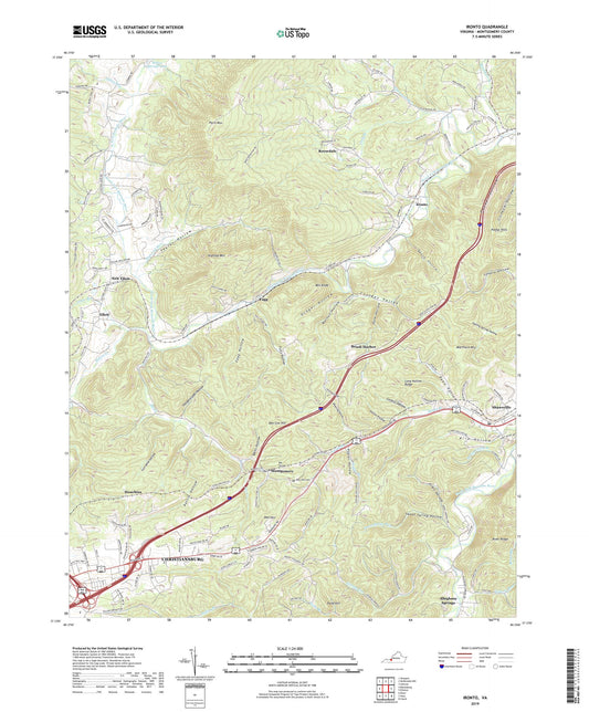 Ironto Virginia US Topo Map Image