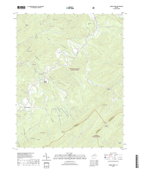 Jordan Mines Virginia US Topo Map Image