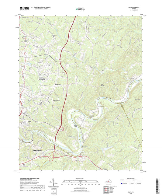 Kelly Virginia US Topo Map Image