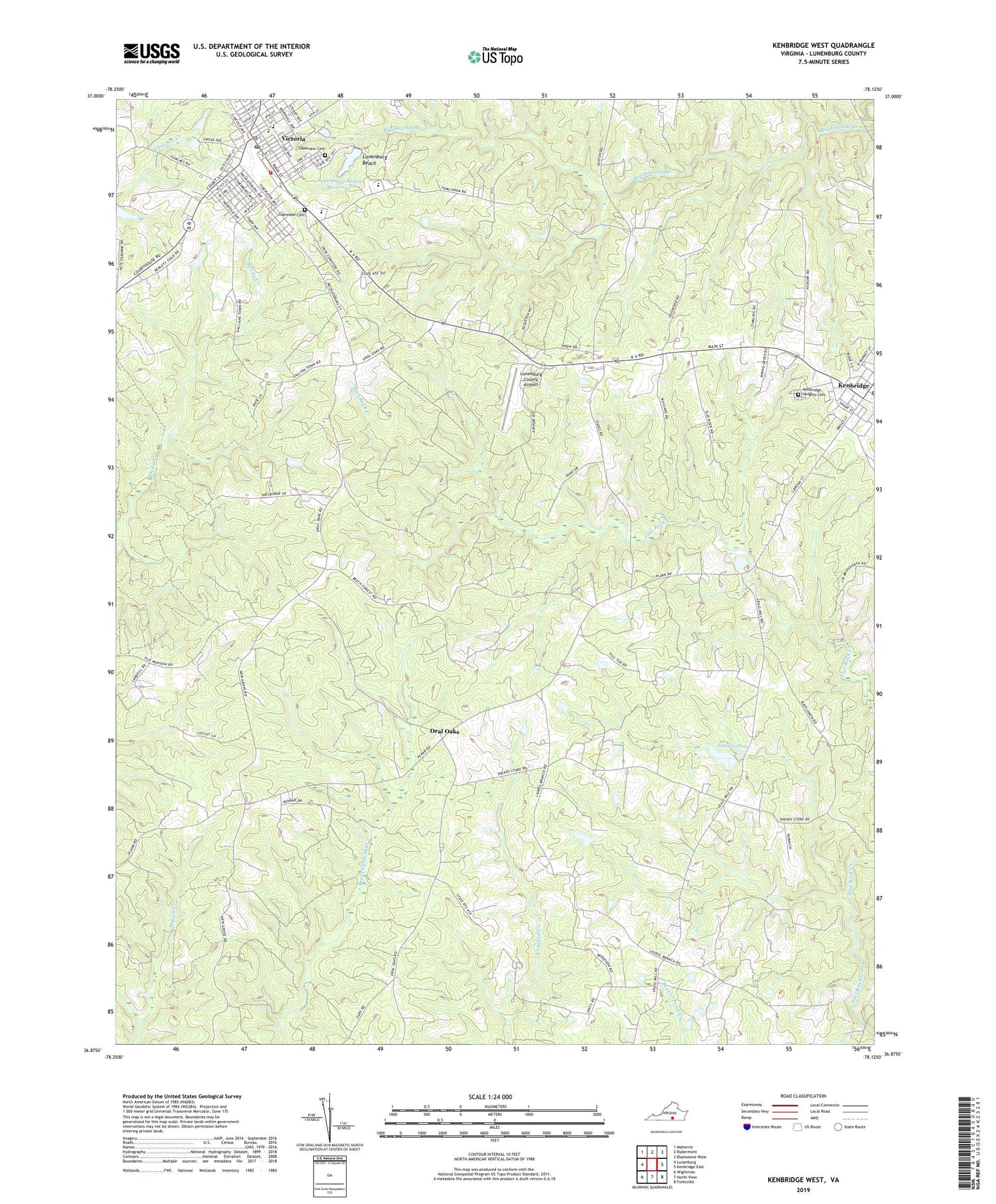 Kenbridge West Virginia US Topo Map Image