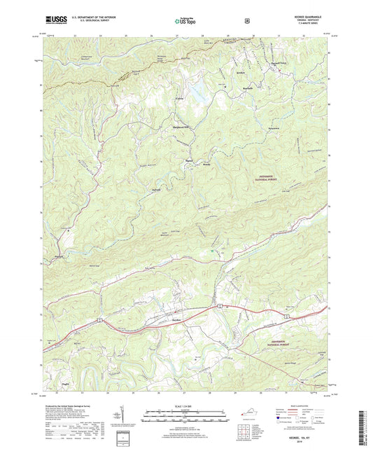 Keokee Virginia US Topo Map Image
