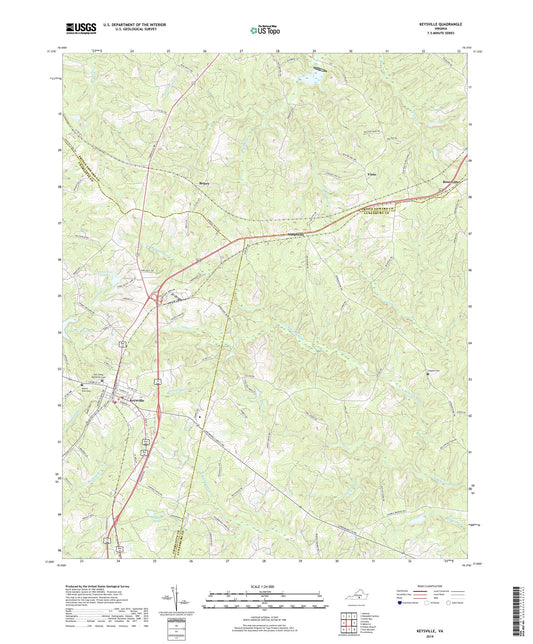 Keysville Virginia US Topo Map Image