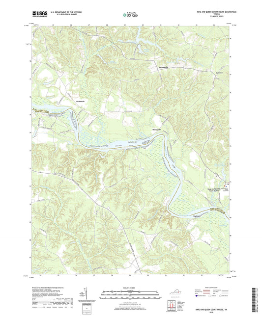 King And Queen Court House Virginia US Topo Map Image