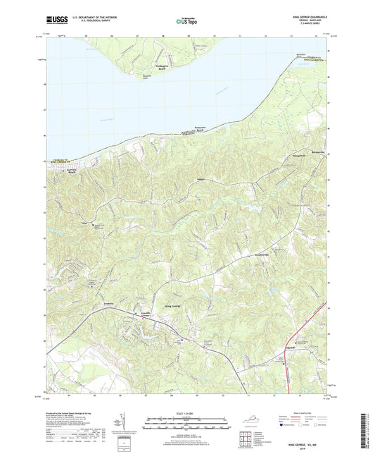 King George Virginia US Topo Map Image