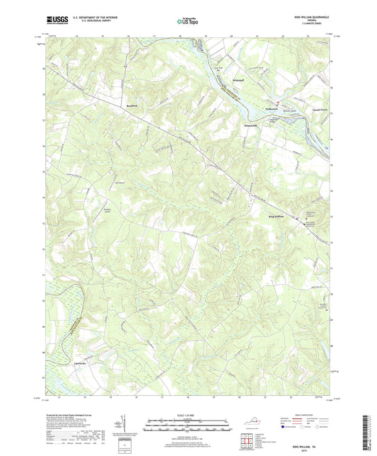 King William Virginia US Topo Map Image