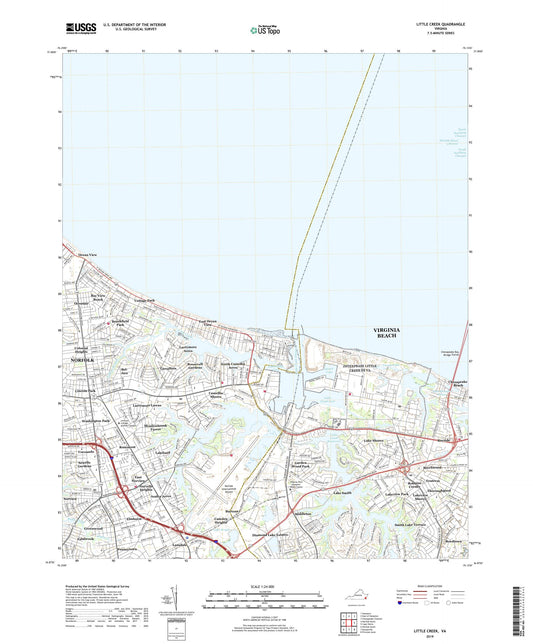 Little Creek Virginia US Topo Map Image