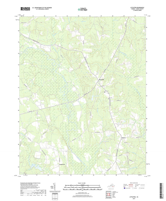 Littleton Virginia US Topo Map Image