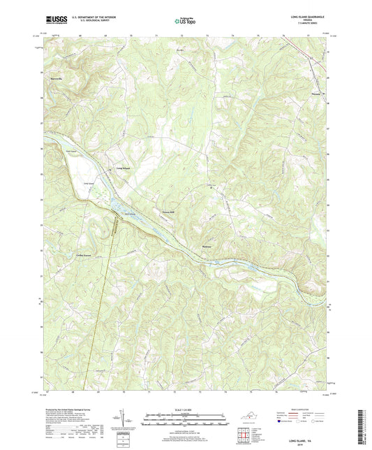 Long Island Virginia US Topo Map Image