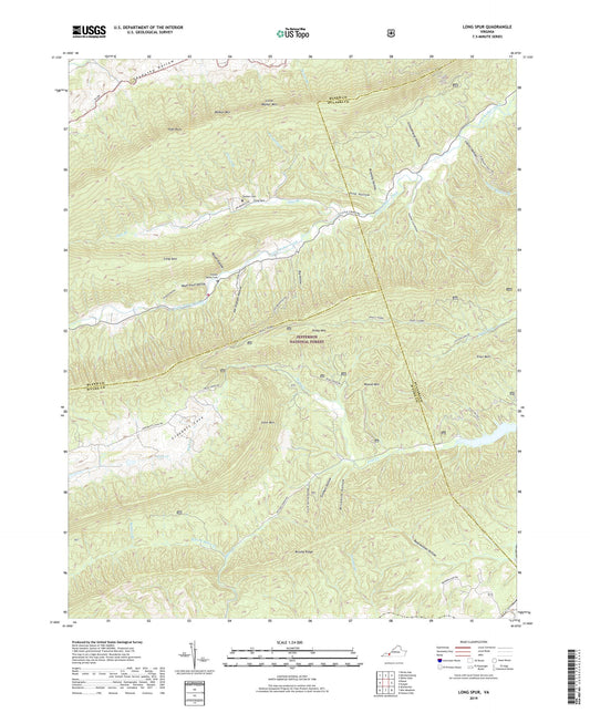 Long Spur Virginia US Topo Map Image