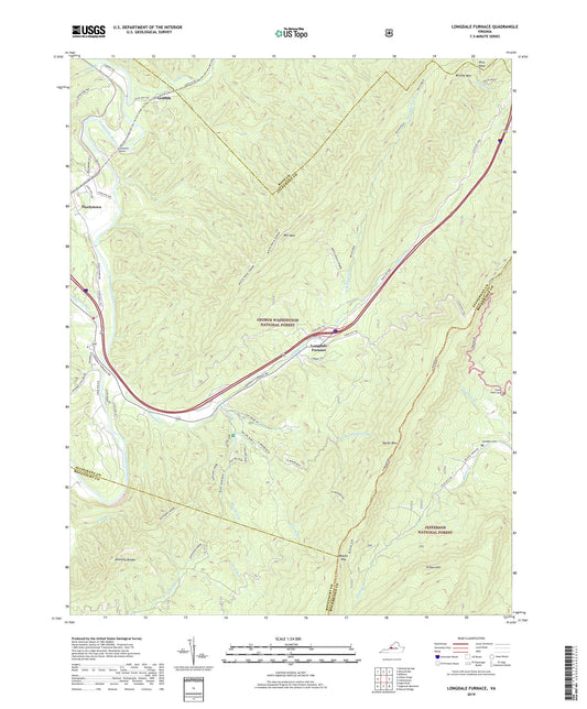 Longdale Furnace Virginia US Topo Map Image
