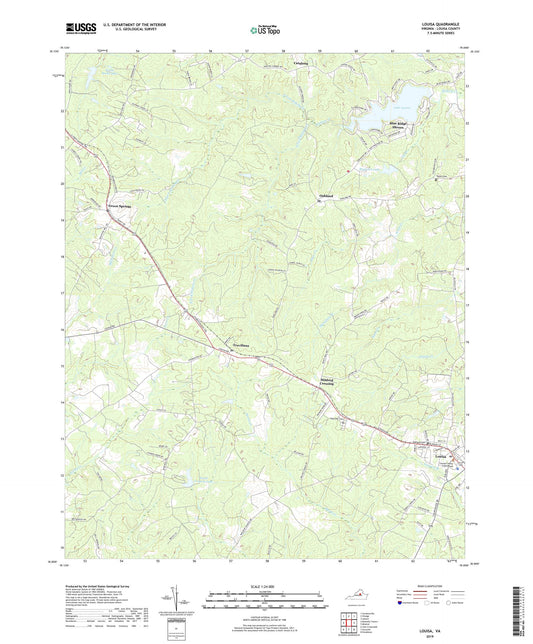 Louisa Virginia US Topo Map Image