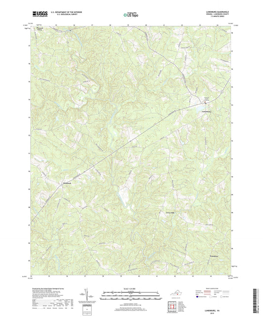 Lunenburg Virginia US Topo Map Image