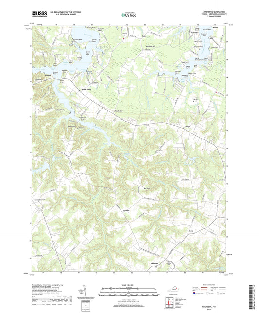 Machodoc Virginia US Topo Map Image