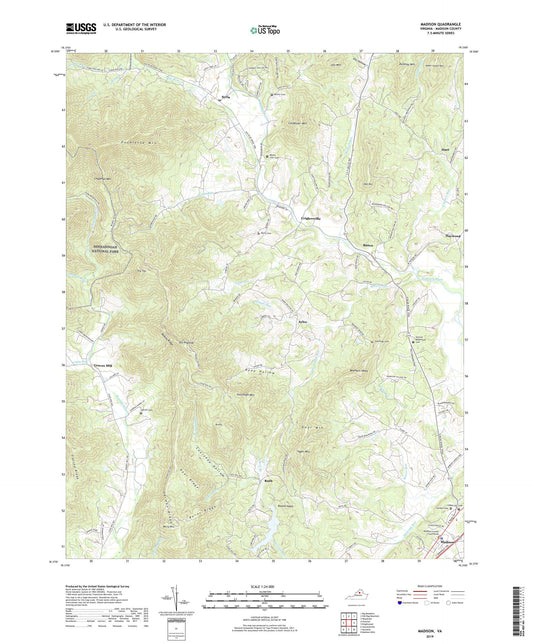 Madison Virginia US Topo Map Image