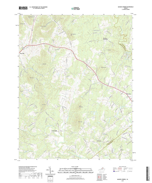 Massies Corner Virginia US Topo Map Image