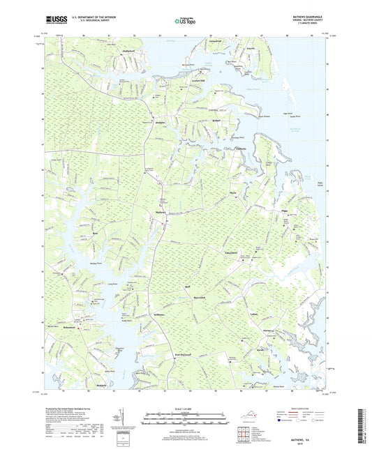 Mathews Virginia US Topo Map Image