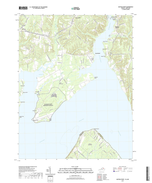 Mathias Point Virginia US Topo Map Image