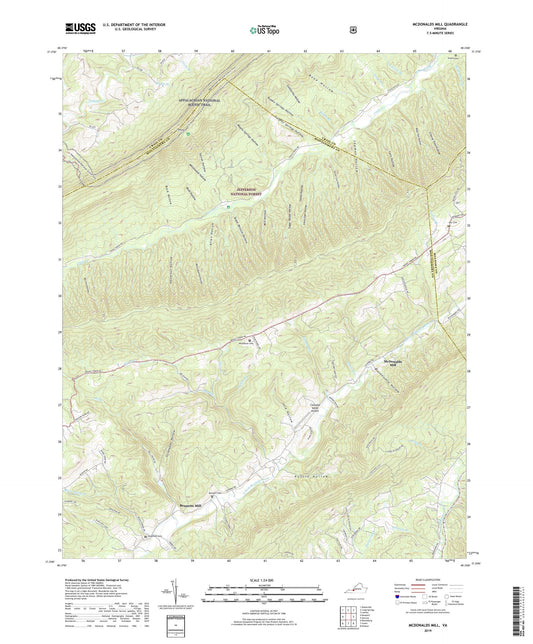 McDonalds Mill Virginia US Topo Map Image