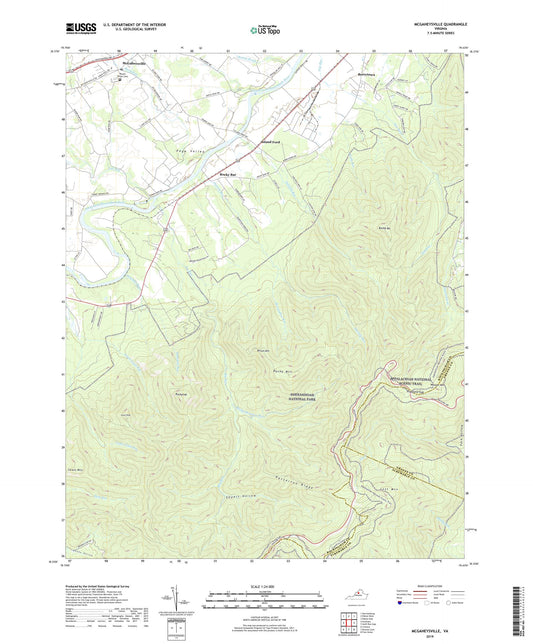 McGaheysville Virginia US Topo Map Image