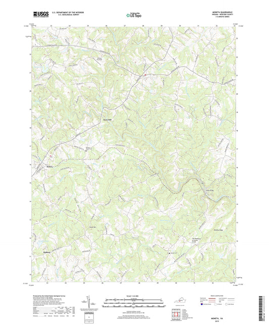 Moneta Virginia US Topo Map Image