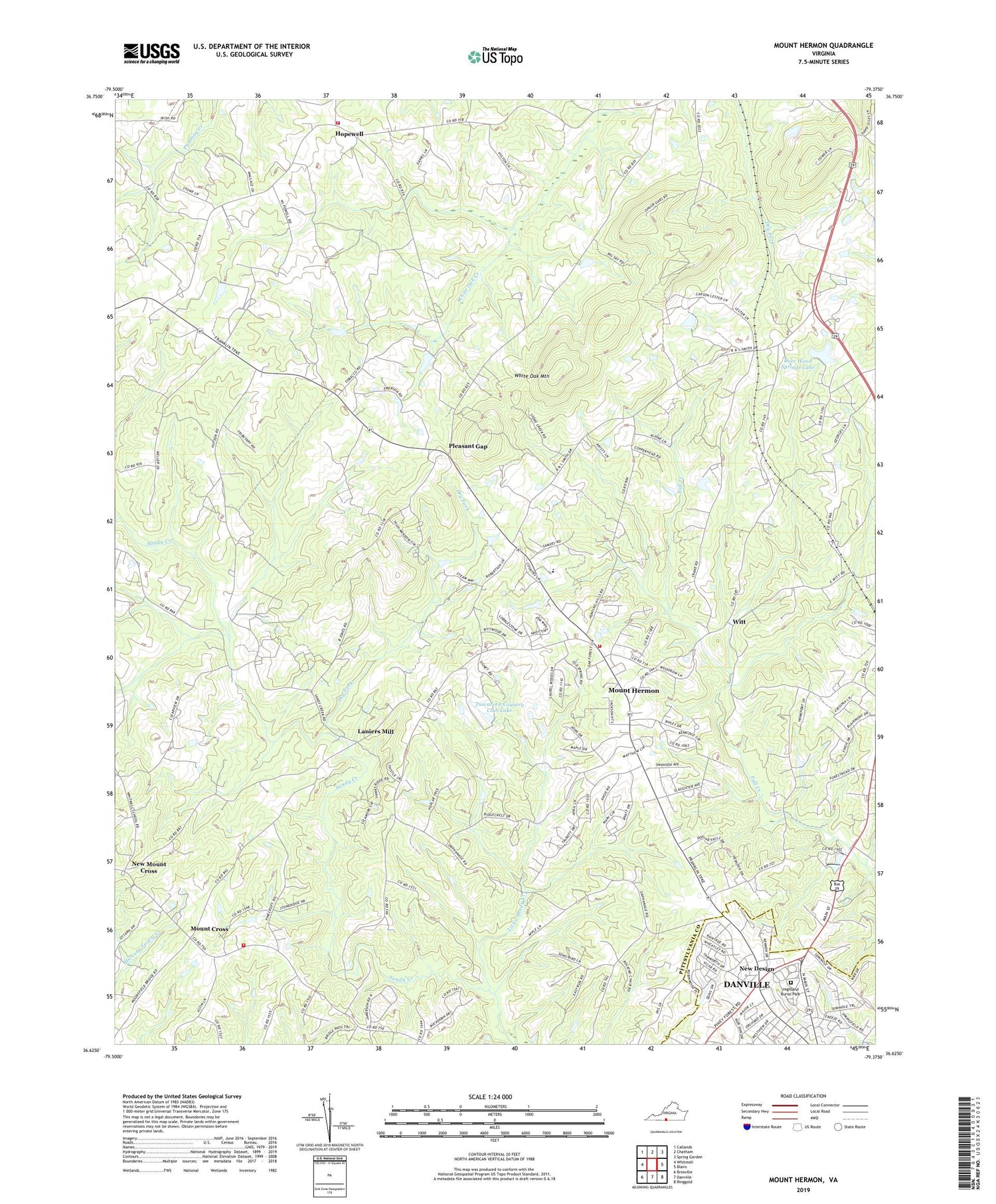 Mount Hermon Virginia US Topo Map Image
