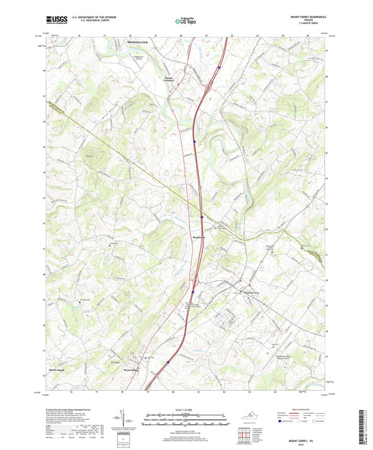 Mount Sidney Virginia US Topo Map Image