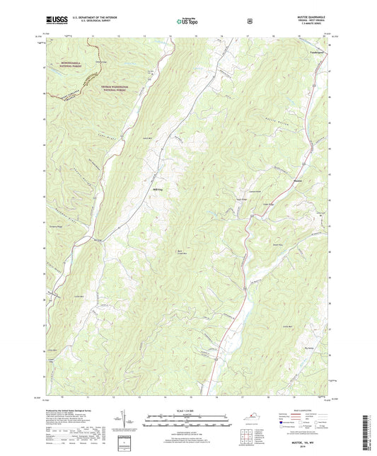 Mustoe Virginia US Topo Map Image