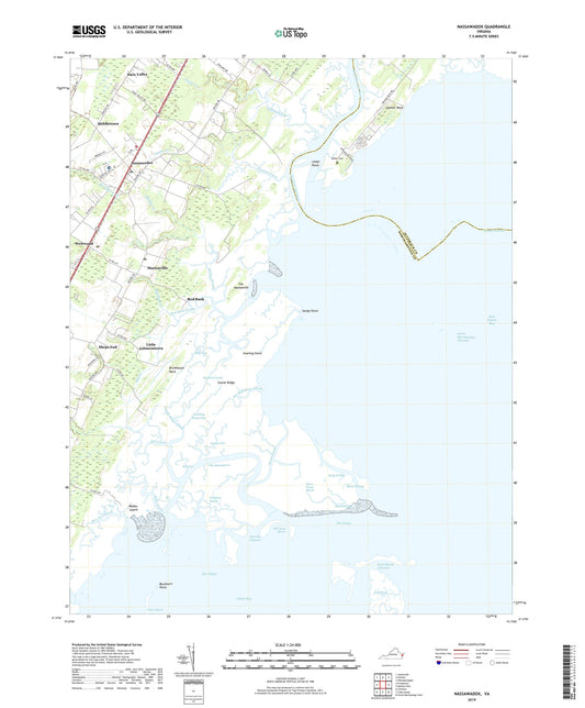 Nassawadox Virginia US Topo Map Image