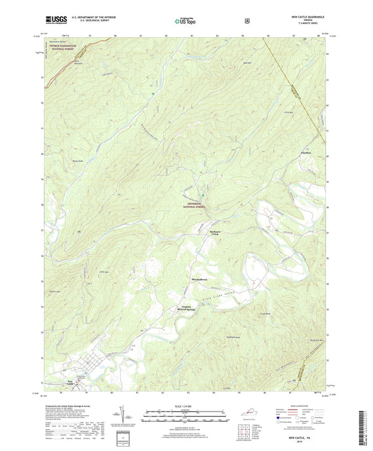 New Castle Virginia US Topo Map Image