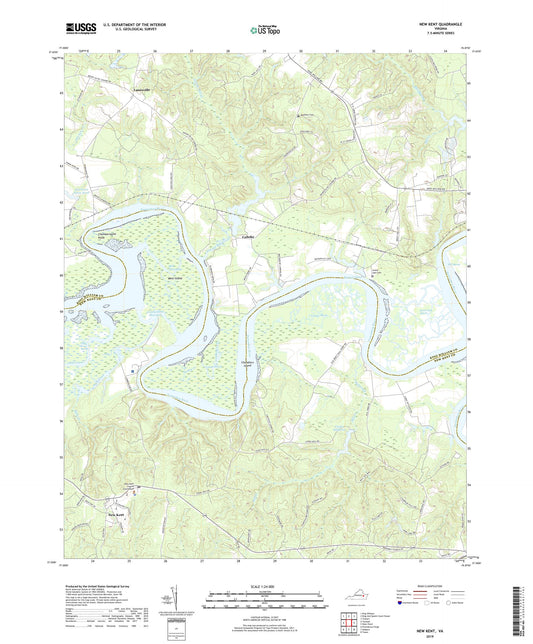 New Kent Virginia US Topo Map Image