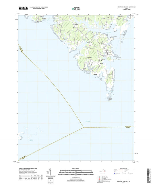 New Point Comfort Virginia US Topo Map Image