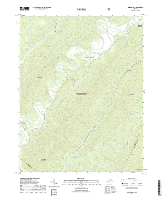 Nimrod Hall Virginia US Topo Map Image