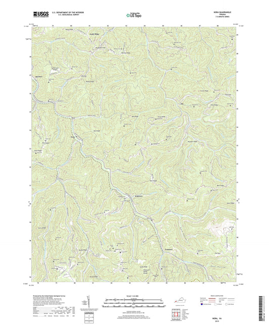 Nora Virginia US Topo Map Image
