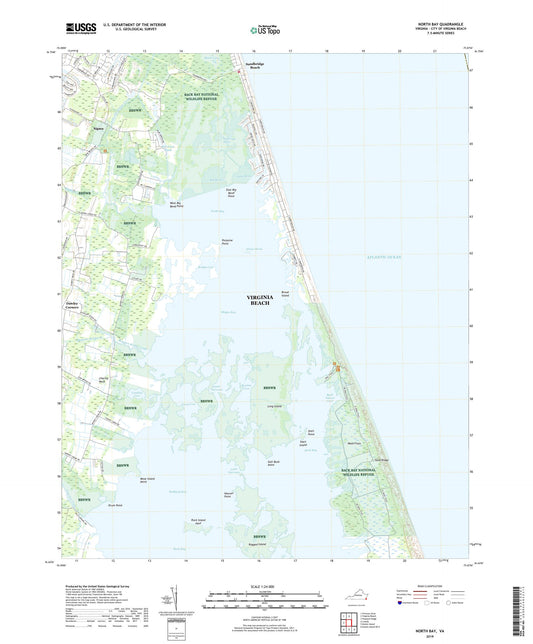 North Bay Virginia US Topo Map Image