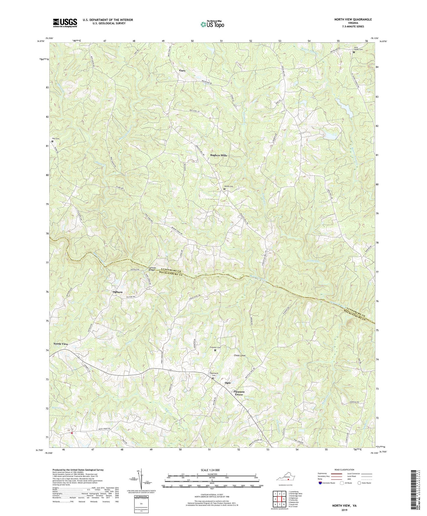 North View Virginia US Topo Map Image