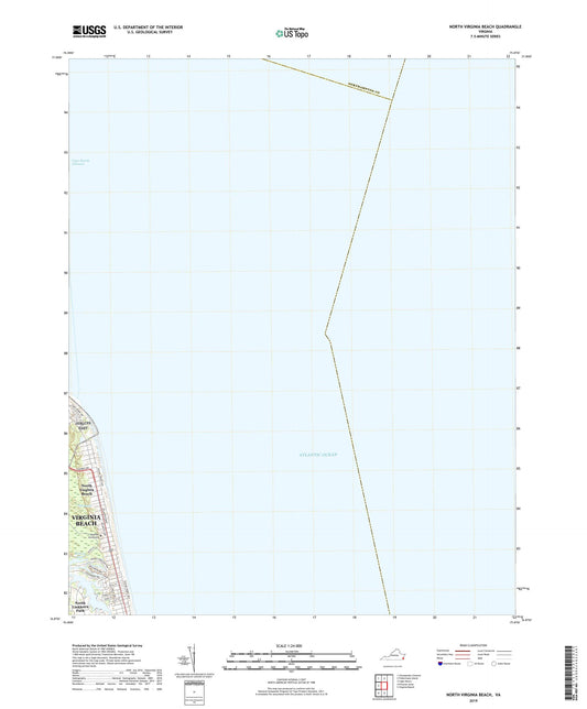 North Virginia Beach Virginia US Topo Map Image