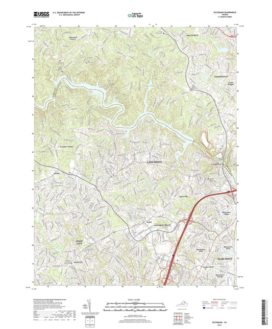 Occoquan Virginia US Topo Map Image