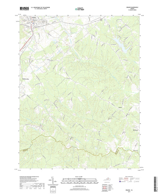 Orange Virginia US Topo Map Image