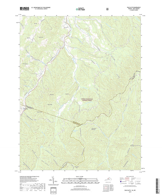 Palo Alto Virginia US Topo Map Image